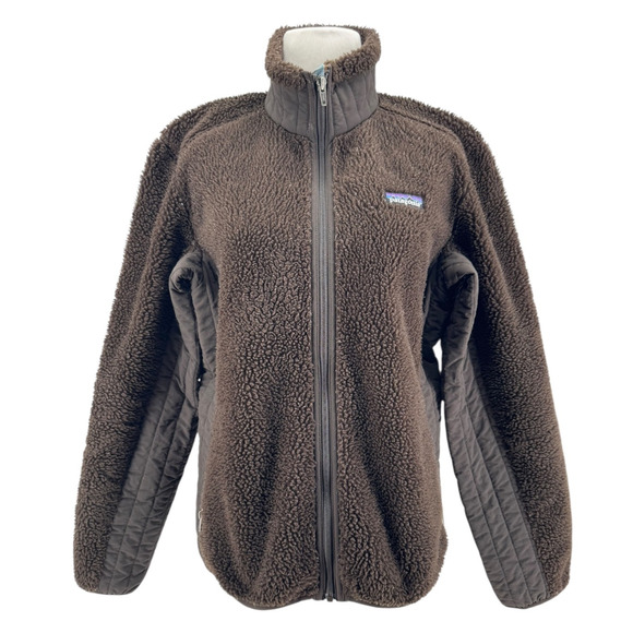 Patagonia Synchilla Women's Brown Retro-X Long Sleeve Zip-Up Jacket Medium - Picture 1 of 5